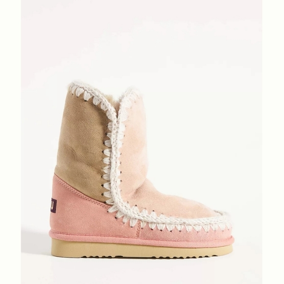 MOU  Colorblocked Shearling-Lined  Sheepskin Boots​ - Picture 2 of 7